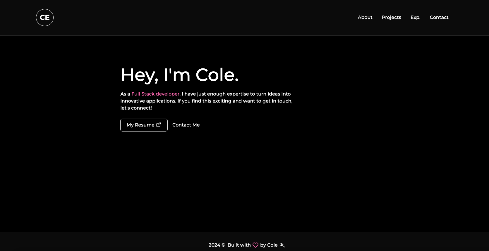 portfolio home page